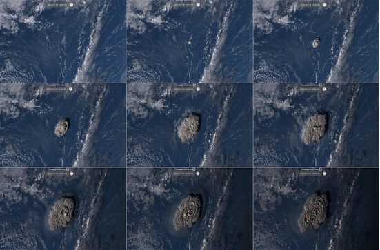 日本气象卫星“海马8号”拍摄的汤加海底火山喷发图像.png